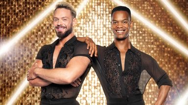 John Whaite and Johannes Radebe are the first male same-sex dance partnership on Strictly Come Dancing. Pic: Ray Burmiston/ BBC